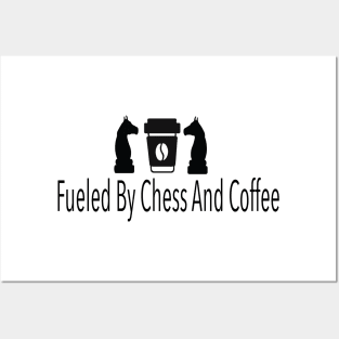 Fueled By Chess And Coffee T-Shirt, Funny Chess Shirt, Chess Player Shirt, Chess Gift, Chess Lover, Chess Posters and Art